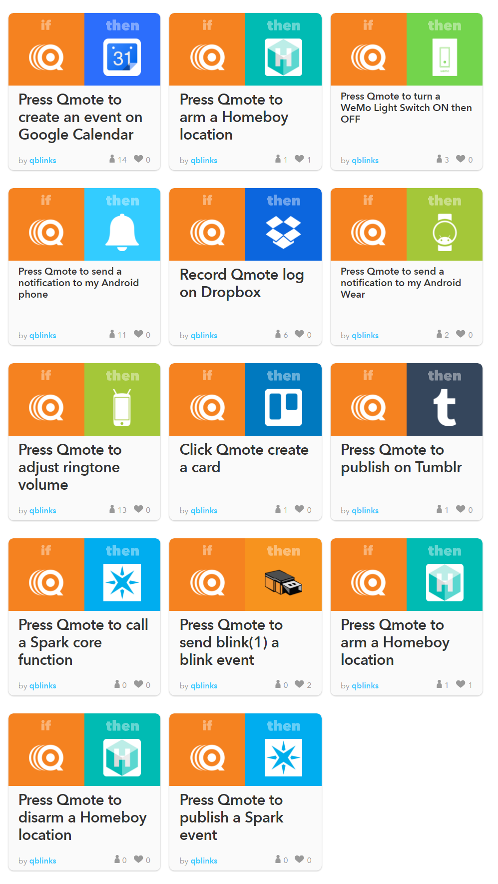 FireShot Capture 277 - Recipes search - IFTTT - https___ifttt.com_recipes_search_q=QMOTE